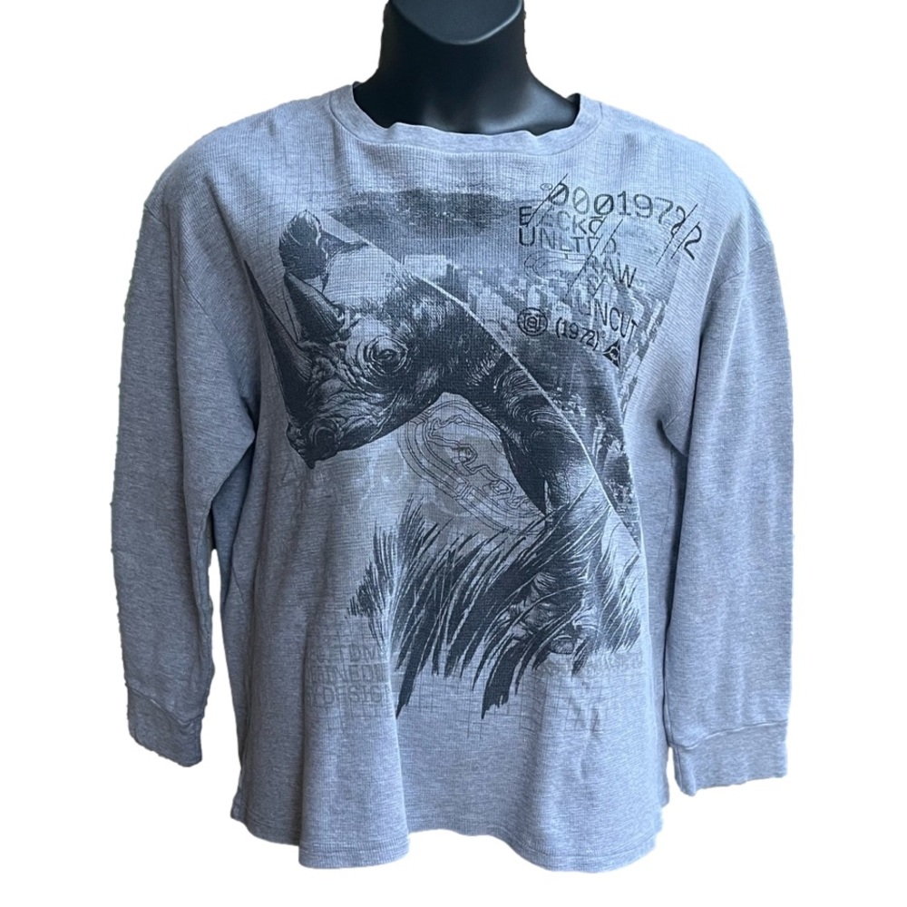 Echo Unlimited unisex gray graphic pullover sweatshirt 3X